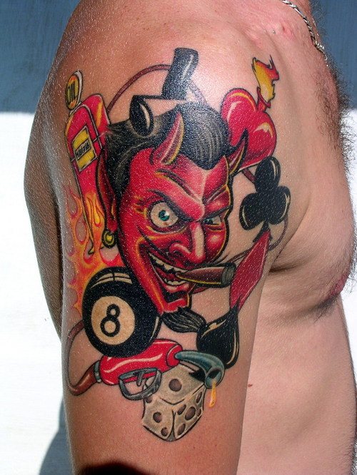 evil angel tattoos. Devil Tattoos